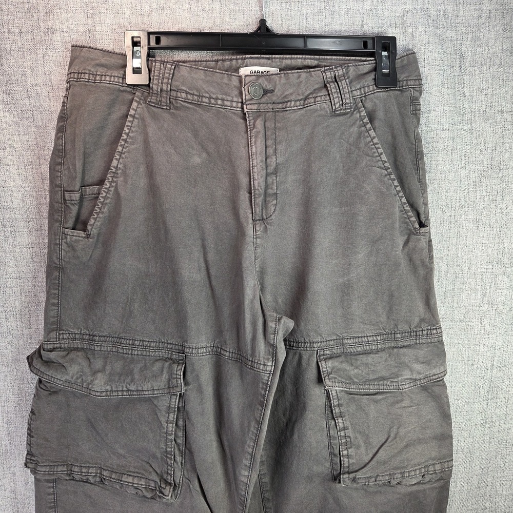 Garage Women's Cargo Grunge Pants High Rise Size 9 Gray (31x31.5) 90s Punk
